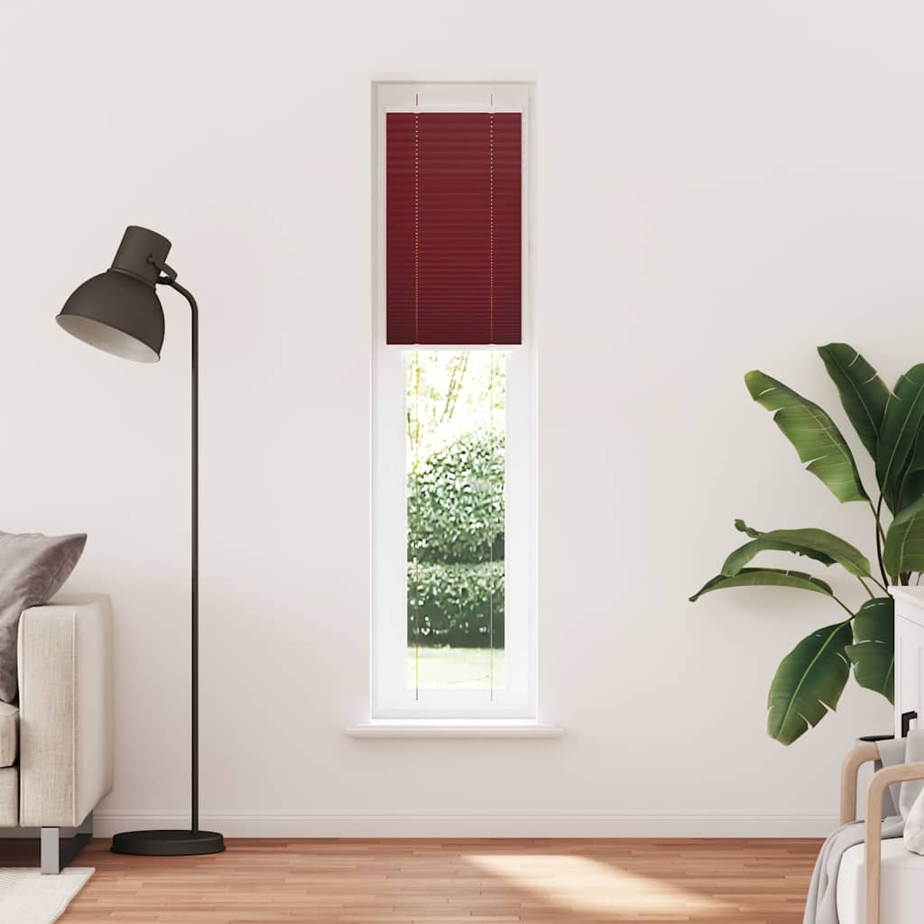 Plissé rolgordijn 40x200 cm stofbreedte 39,4 cm bordeauxrood