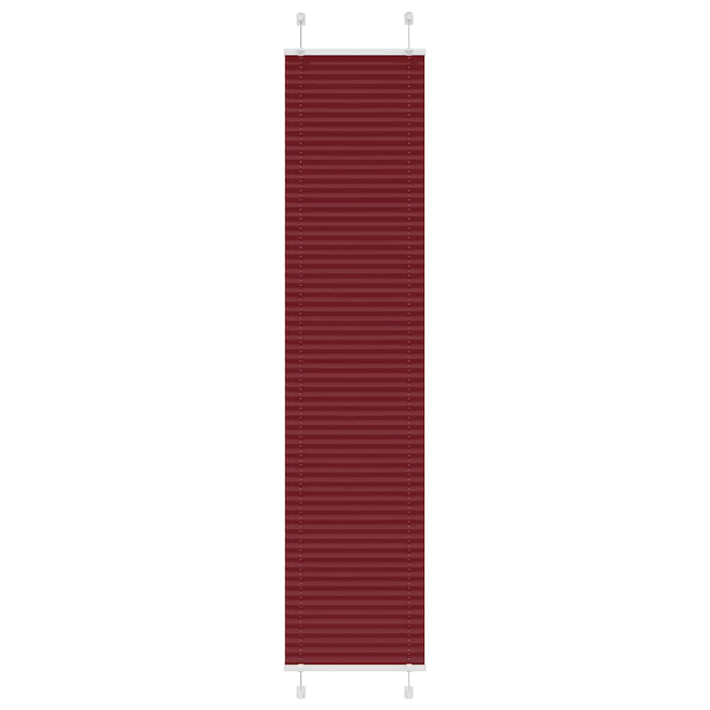 Plissé rolgordijn 45x200 cm stofbreedte 44,4 cm bordeauxrood