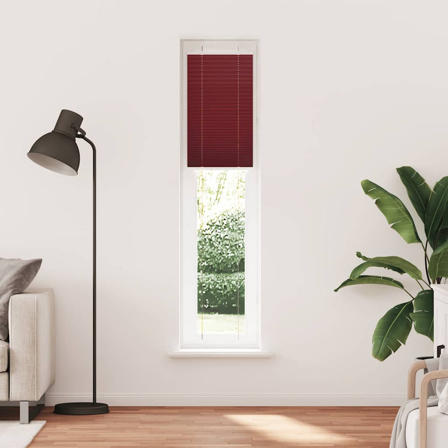 Plissé rolgordijn 45x200 cm stofbreedte 44,4 cm bordeauxrood