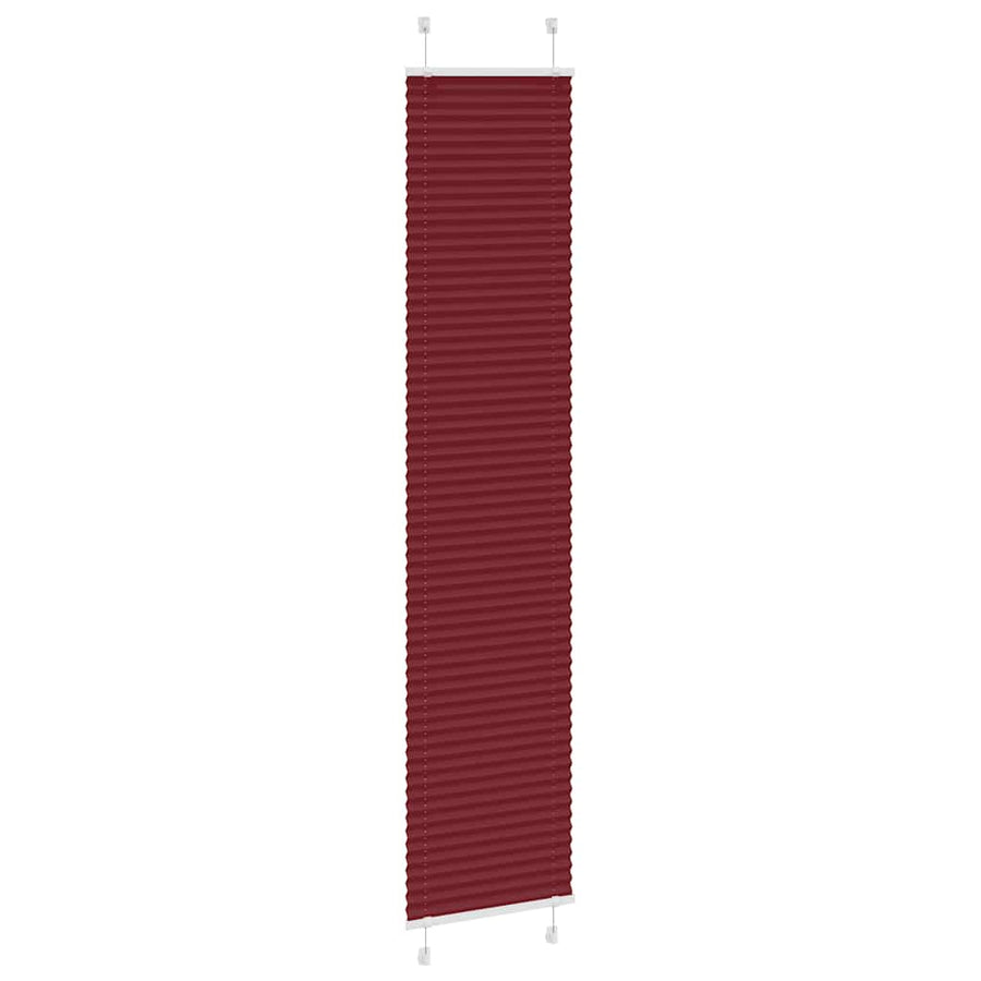Plissé rolgordijn 45x200 cm stofbreedte 44,4 cm bordeauxrood