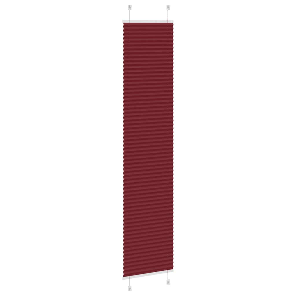 Plissé rolgordijn 45x200 cm stofbreedte 44,4 cm bordeauxrood