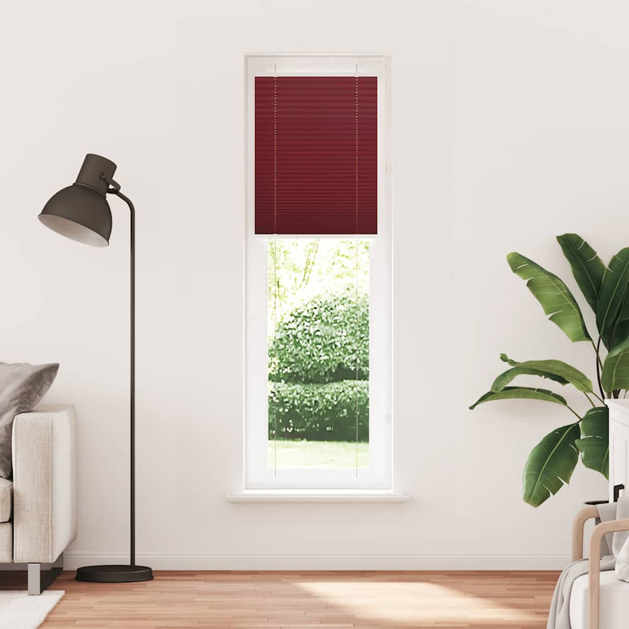Plissé rolgordijn 55x200 cm stofbreedte 54,4 cm bordeauxrood