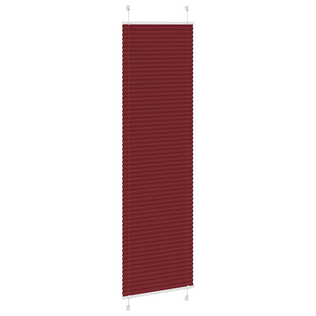 Plissé rolgordijn 55x200 cm stofbreedte 54,4 cm bordeauxrood