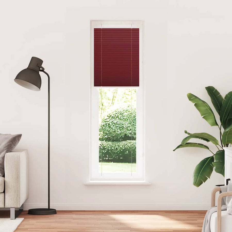 Plissé rolgordijn 60x200 cm stofbreedte 59,4 cm bordeauxrood