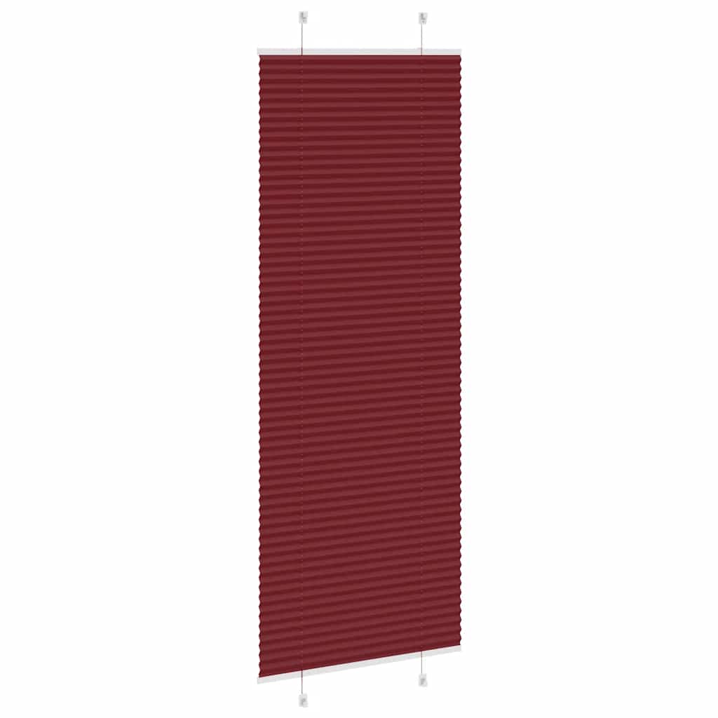Plissé rolgordijn 75x200 cm stofbreedte 74,4 cm bordeauxrood
