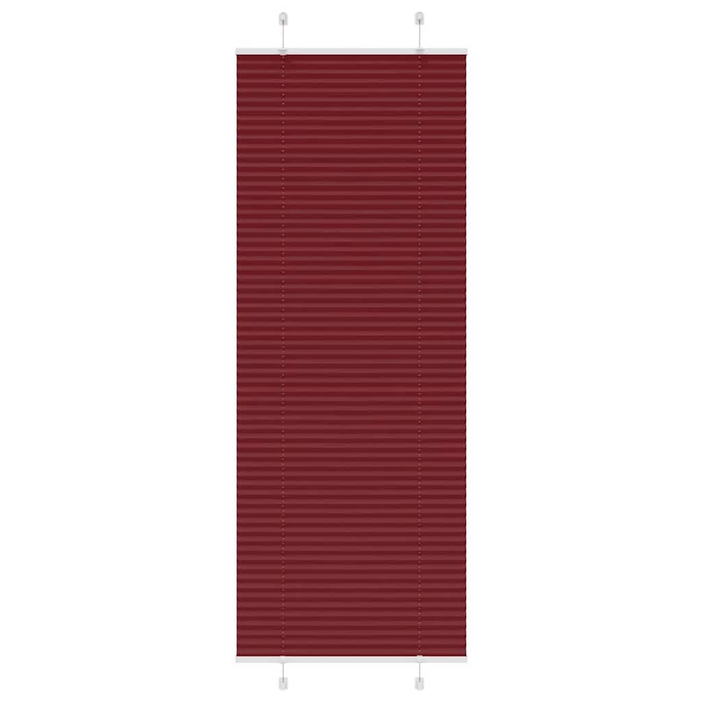 Plissé rolgordijn 80x200 cm stofbreedte 79,4 cm bordeauxrood