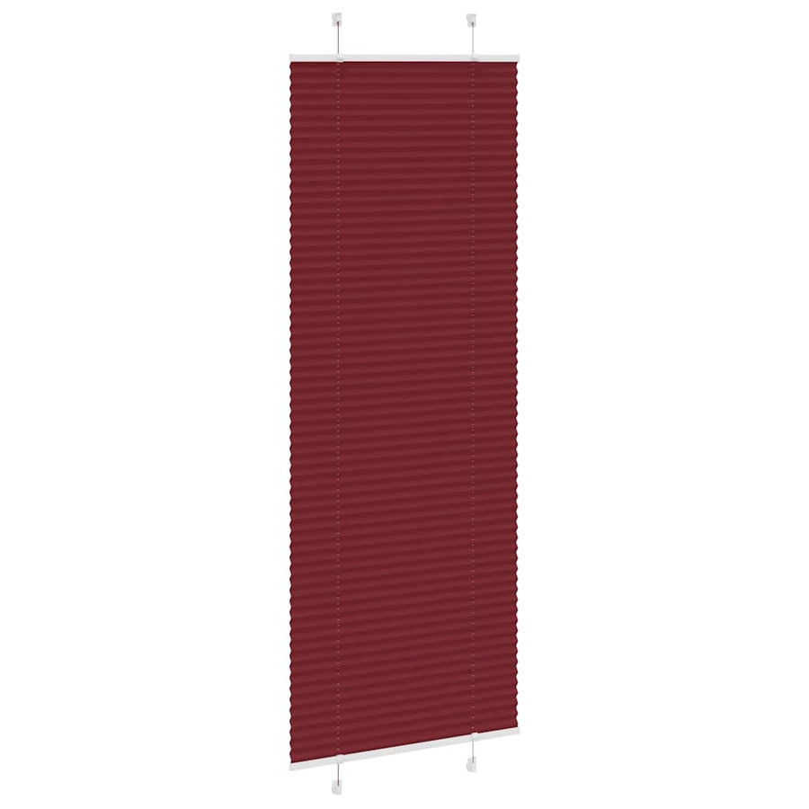 Plissé rolgordijn 80x200 cm stofbreedte 79,4 cm bordeauxrood