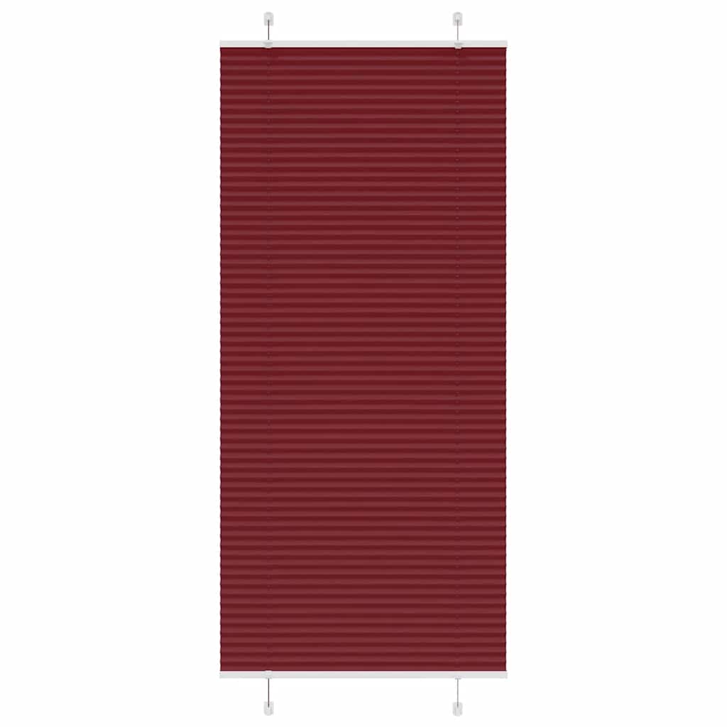 Plissé rolgordijn 85x200 cm stofbreedte 84,4 cm bordeauxrood