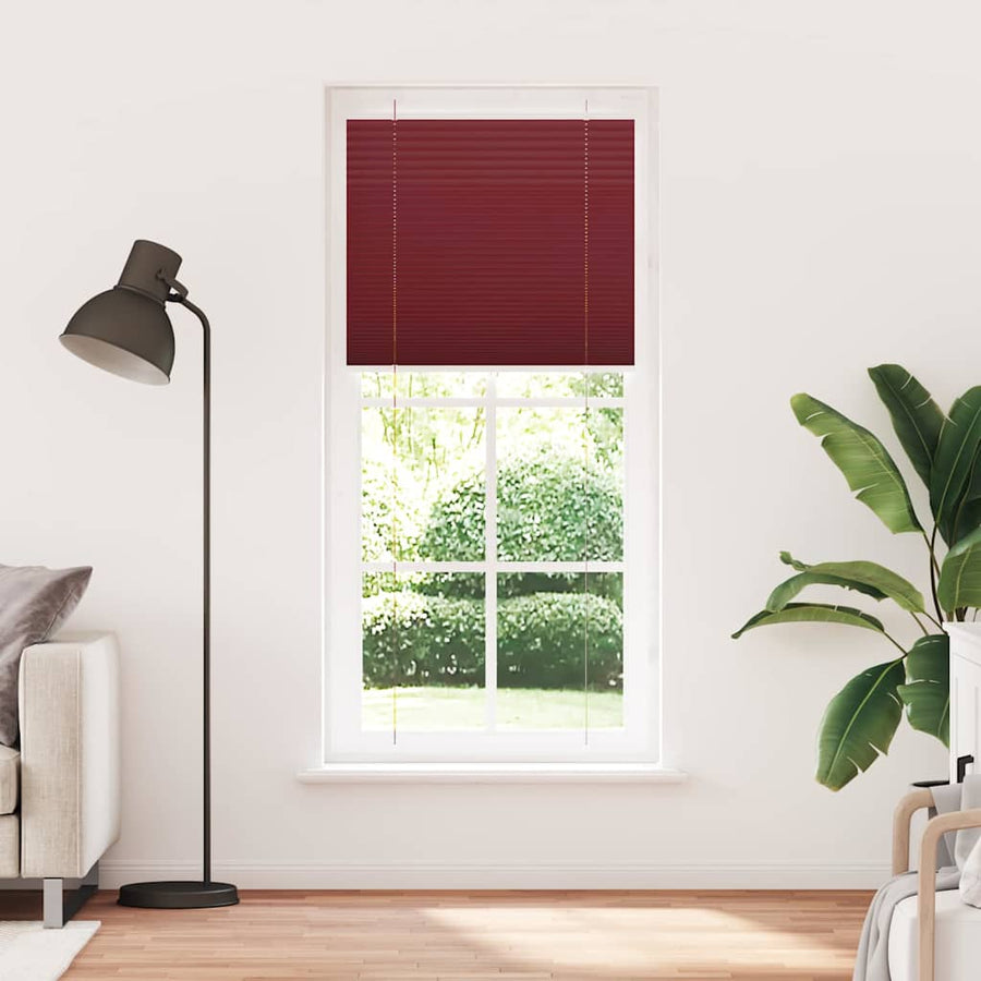 Plissé rolgordijn 85x200 cm stofbreedte 84,4 cm bordeauxrood