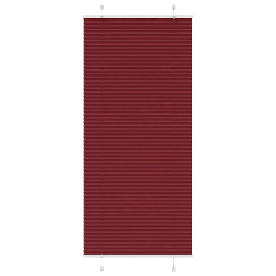 Plissé rolgordijn 90x200 cm stofbreedte 89,4 cm bordeauxrood