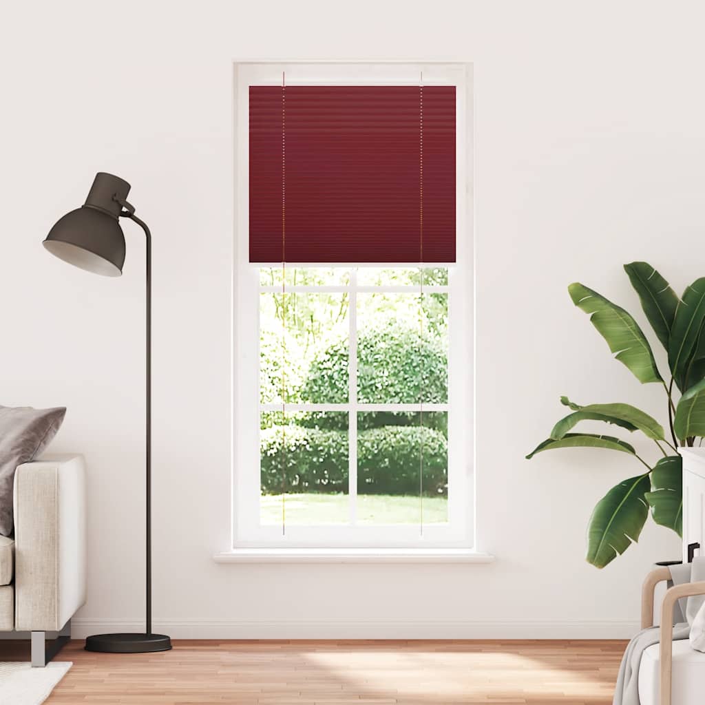 Plissé rolgordijn 90x200 cm stofbreedte 89,4 cm bordeauxrood