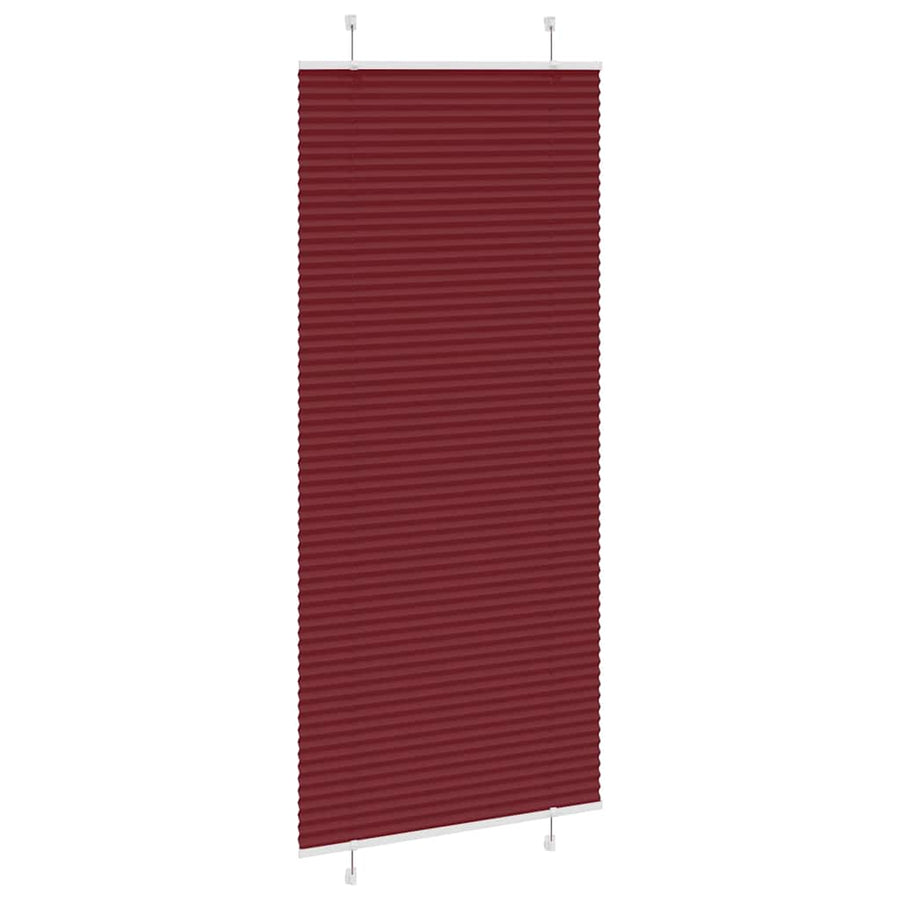 Plissé rolgordijn 90x200 cm stofbreedte 89,4 cm bordeauxrood