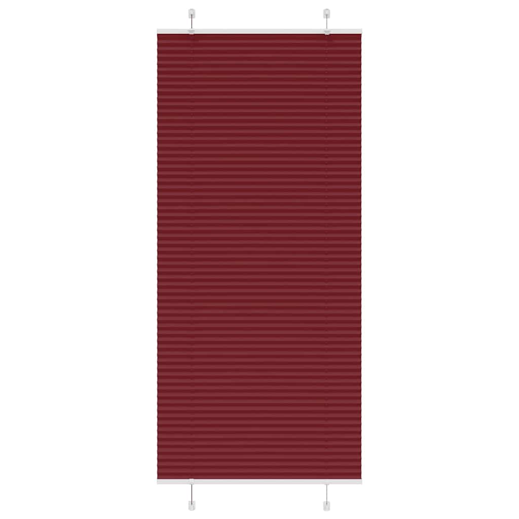 Plissé rolgordijn 95x200 cm stofbreedte 94,4 cm bordeauxrood
