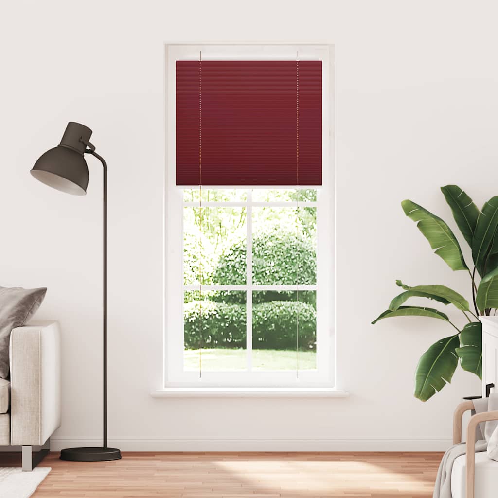 Plissé rolgordijn 95x200 cm stofbreedte 94,4 cm bordeauxrood
