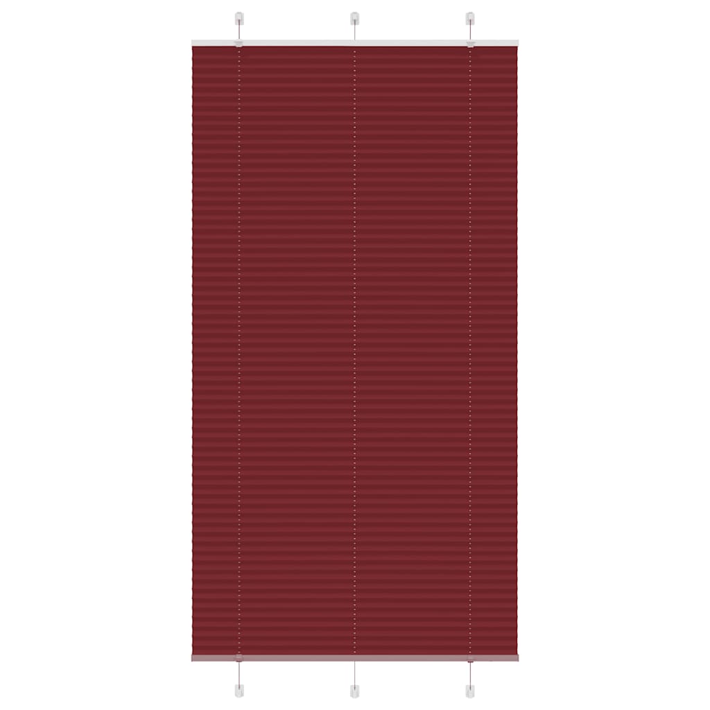 Plissé rolgordijn 105x200cm stofbreedte 104,4cm bordeauxrood