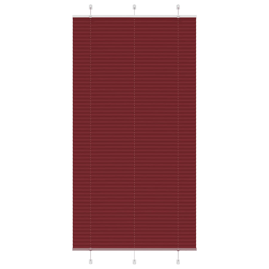 Plissé rolgordijn 105x200cm stofbreedte 104,4cm bordeauxrood