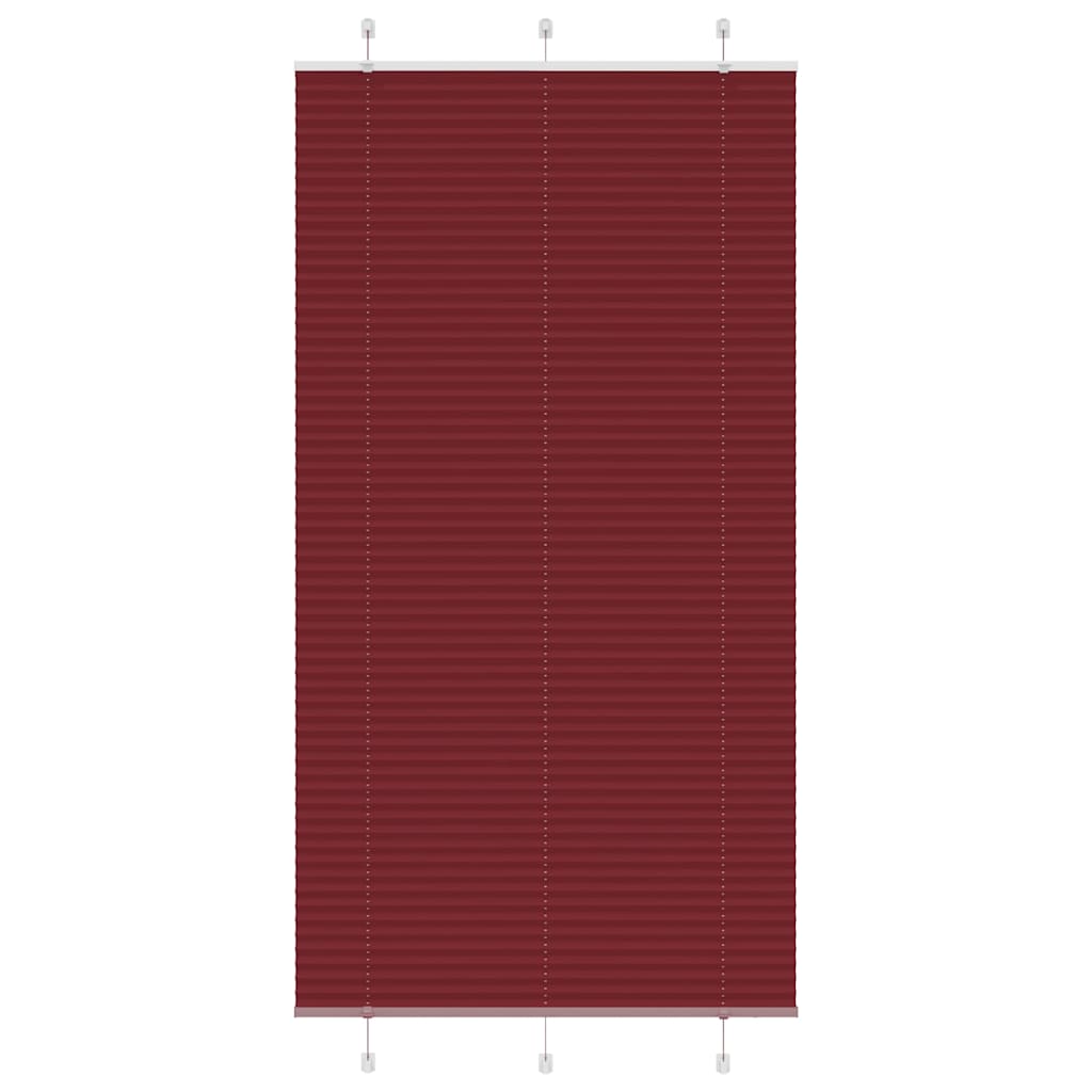 Plissé rolgordijn 110x200cm stofbreedte 109,4cm bordeauxrood