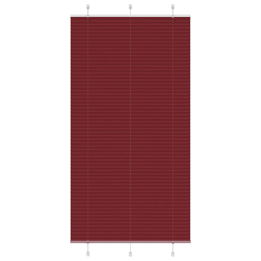 Plissé rolgordijn 110x200cm stofbreedte 109,4cm bordeauxrood