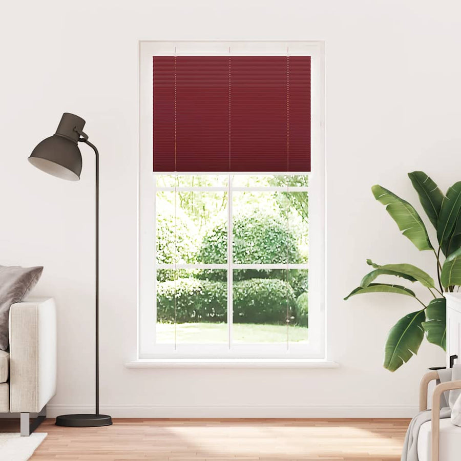 Plissé rolgordijn 110x200cm stofbreedte 109,4cm bordeauxrood