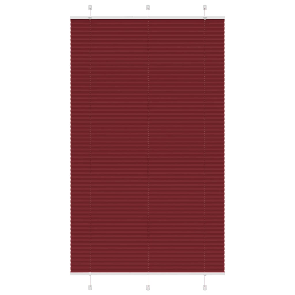 Plissé rolgordijn 115x200cm stofbreedte 114,4cm bordeauxrood