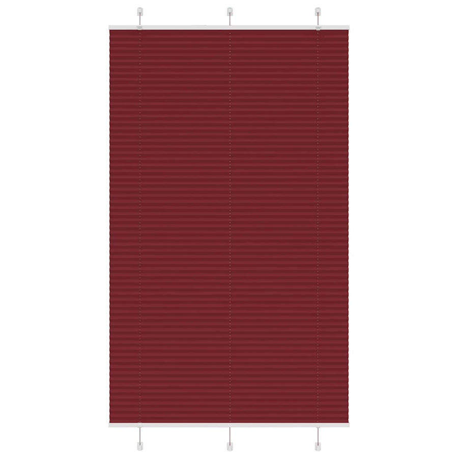Plissé rolgordijn 115x200cm stofbreedte 114,4cm bordeauxrood