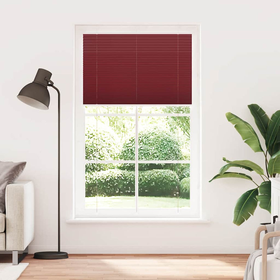 Plissé rolgordijn 120x200cm stofbreedte 119,4cm bordeauxrood