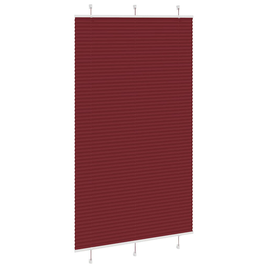 Plissé rolgordijn 120x200cm stofbreedte 119,4cm bordeauxrood