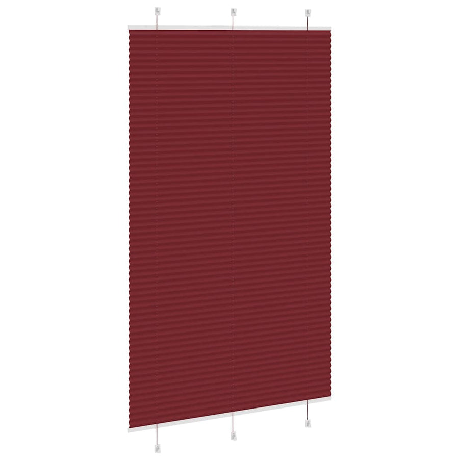Plissé rolgordijn 120x200cm stofbreedte 119,4cm bordeauxrood