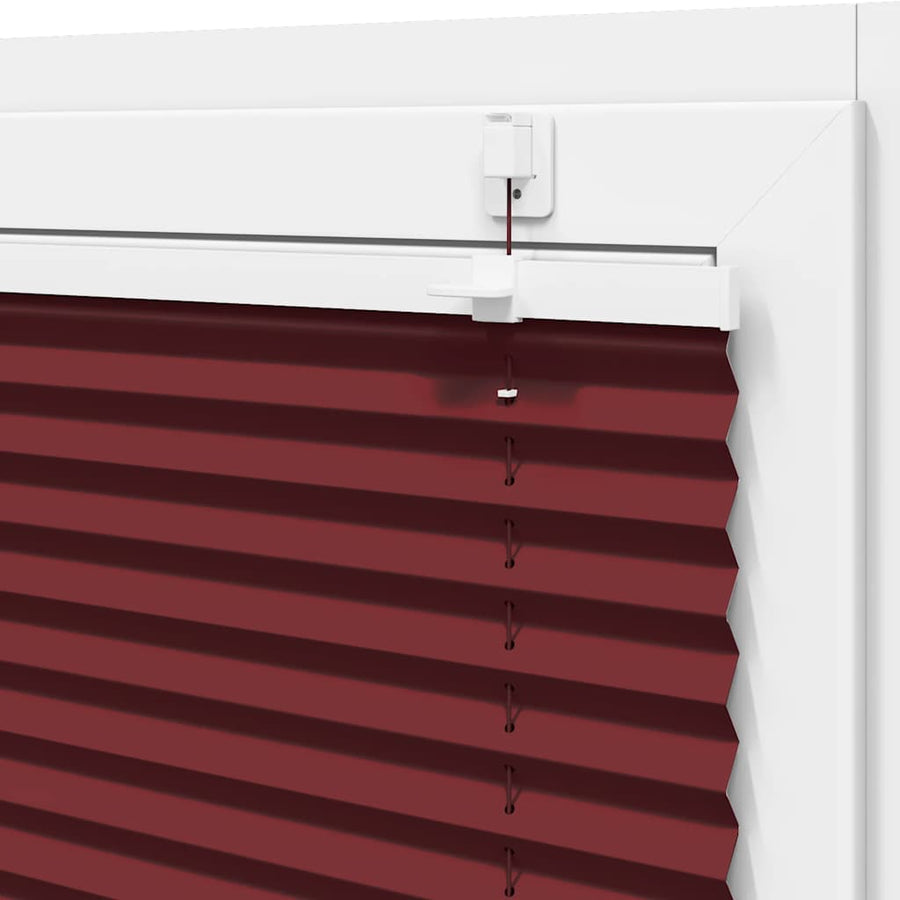 Plissé rolgordijn 120x200cm stofbreedte 119,4cm bordeauxrood