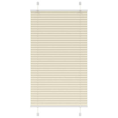 Plissé rolgordijn 75x100 cm stofbreedte 74,4 cm polyester crème