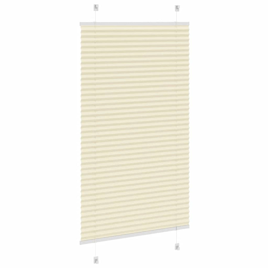 Plissé rolgordijn 75x100 cm stofbreedte 74,4 cm polyester crème