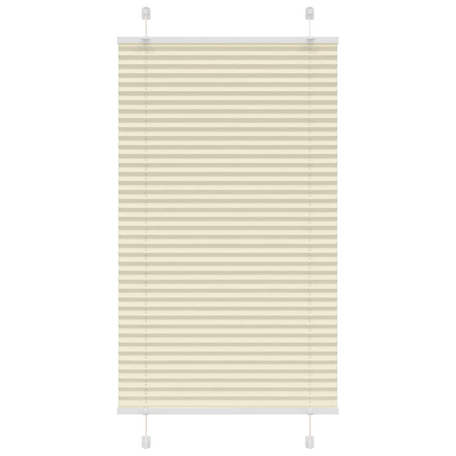 Plissé rolgordijn 80x100 cm stofbreedte 79,4 cm polyester crème