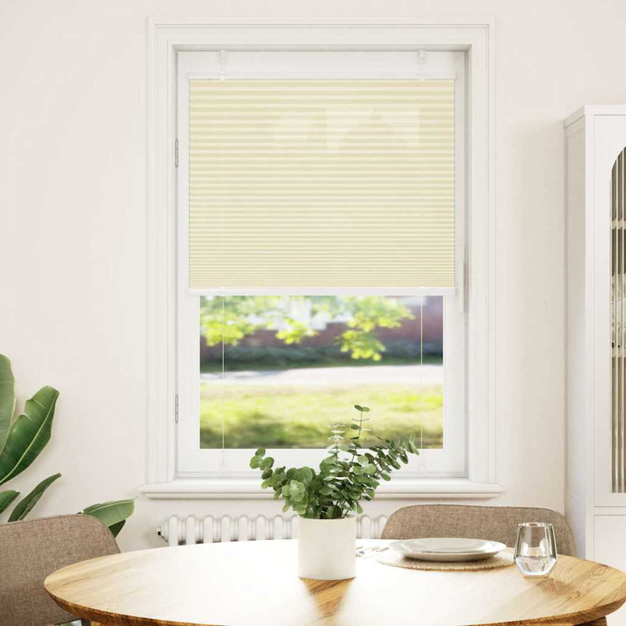 Plissé rolgordijn 80x100 cm stofbreedte 79,4 cm polyester crème