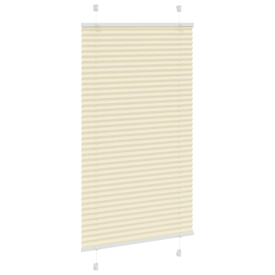 Plissé rolgordijn 80x100 cm stofbreedte 79,4 cm polyester crème