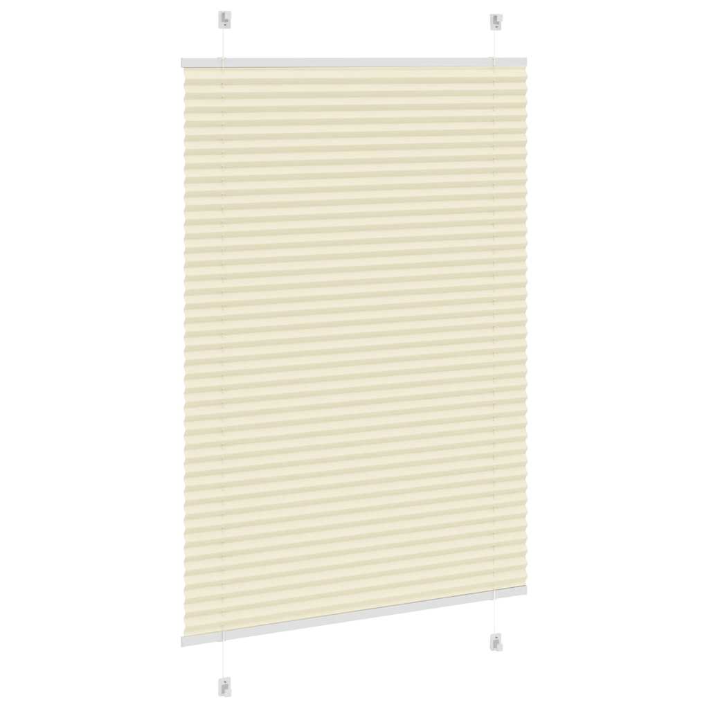 Plissé rolgordijn 85x100 cm stofbreedte 84,4 cm polyester crème