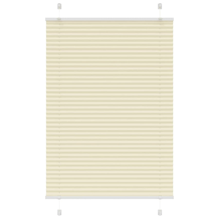 Plissé rolgordijn 85x100 cm stofbreedte 84,4 cm polyester crème