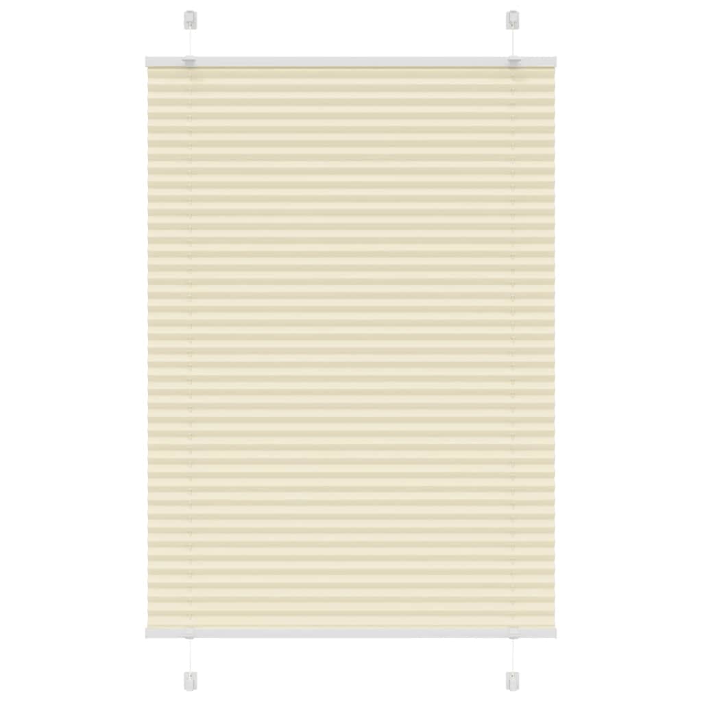 Plissé rolgordijn 100x100 cm stofbreedte 99,4cm polyester crème