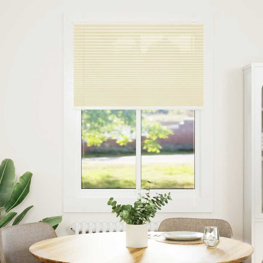 Plissé rolgordijn 100x100 cm stofbreedte 99,4cm polyester crème