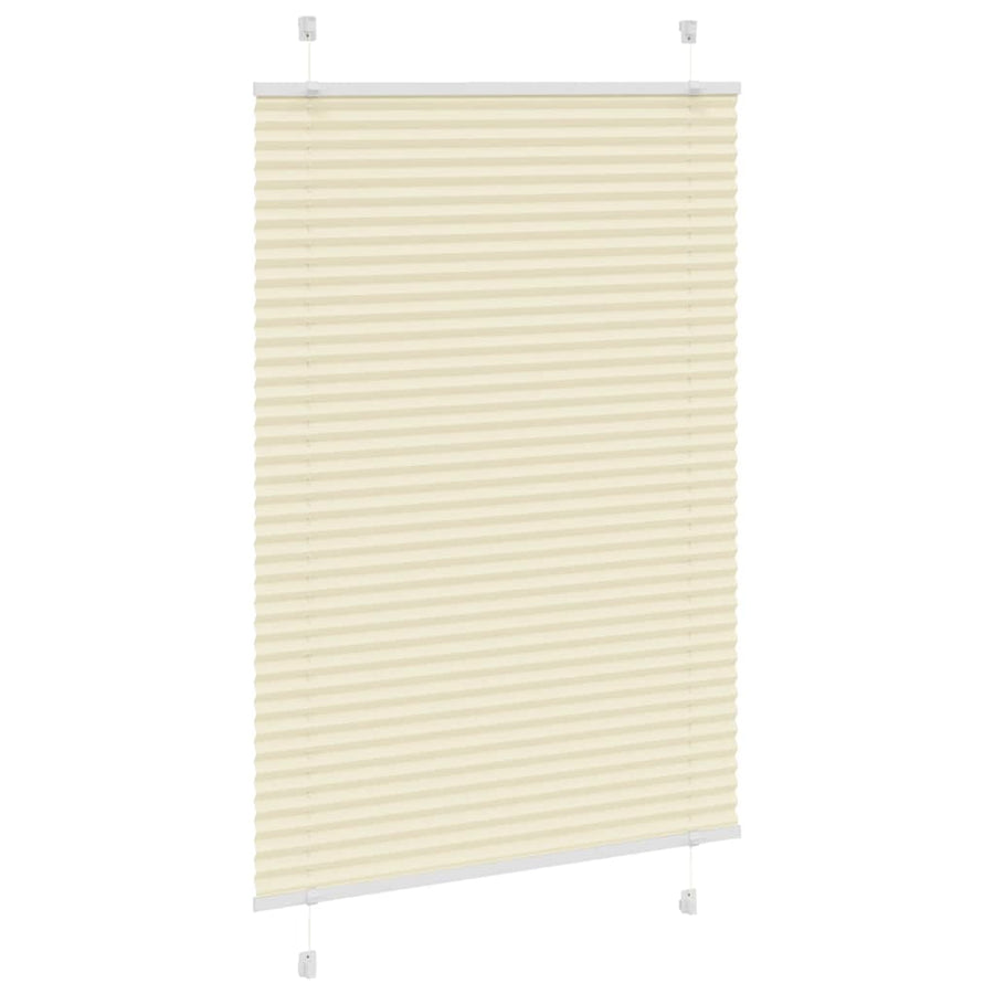 Plissé rolgordijn 100x100 cm stofbreedte 99,4cm polyester crème