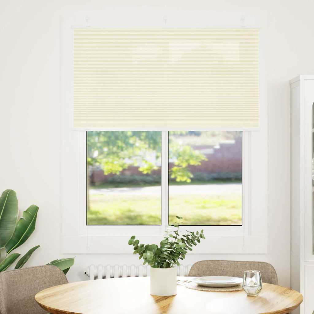 Plissé rolgordijn 105x100cm stofbreedte 104,4cm polyester crème