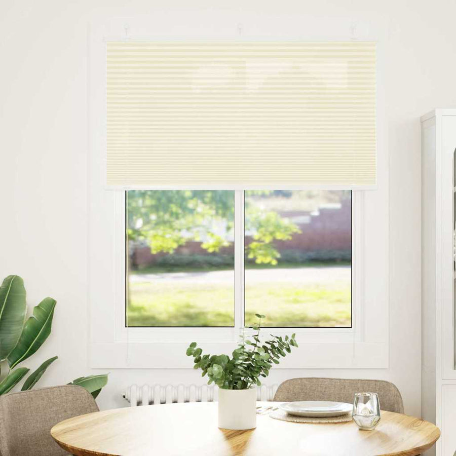 Plissé rolgordijn 110x100cm stofbreedte 109,4cm polyester crème