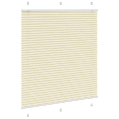 Plissé rolgordijn 120x100cm stofbreedte 119,4cm polyester crème