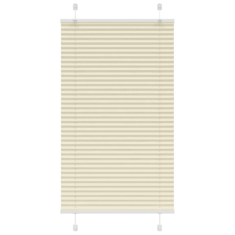 Plissé rolgordijn 75x150 cm stofbreedte 74,4 cm polyester crème