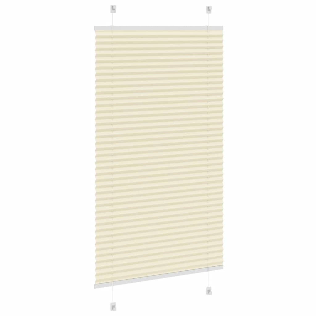 Plissé rolgordijn 75x150 cm stofbreedte 74,4 cm polyester crème