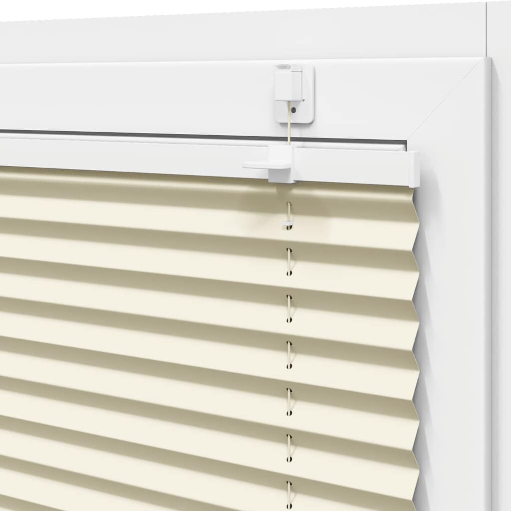 Plissé rolgordijn 75x150 cm stofbreedte 74,4 cm polyester crème