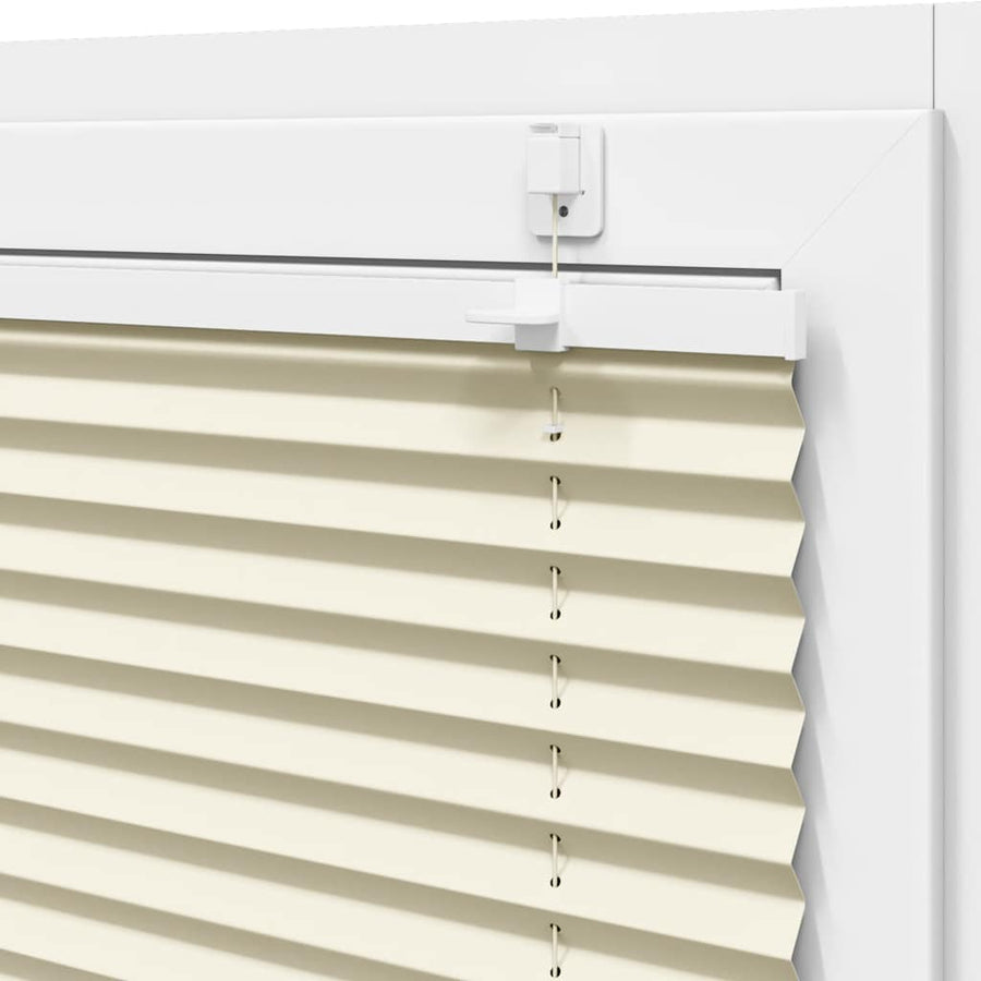 Plissé rolgordijn 80x150 cm stofbreedte 79,4 cm polyester crème