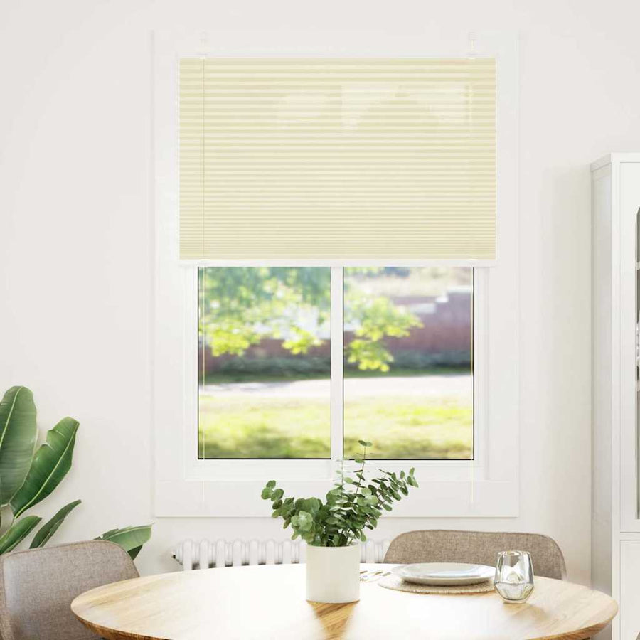 Plissé rolgordijn 100x150 cm stofbreedte 99,4cm polyester crème