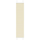 Pleated roller blind 40x200 cm fabric width 39.4 cm polyester cream
