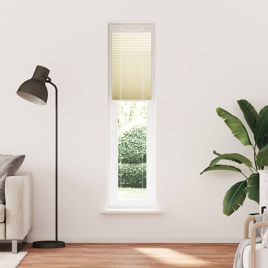 Plissé rolgordijn 45x200 cm stofbreedte 44,4 cm polyester crème