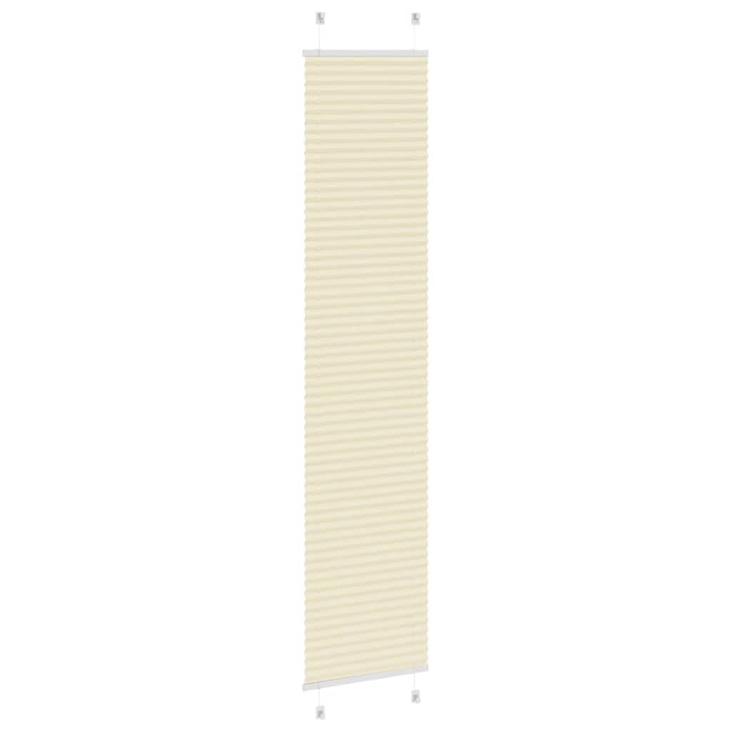 Plissé rolgordijn 50x200 cm stofbreedte 49,4 cm polyester crème